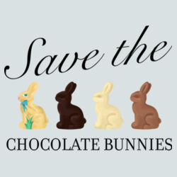 Save the Chocolate Bunnies - BSP DTG Core Cotton T-Shirt (6 min) Design