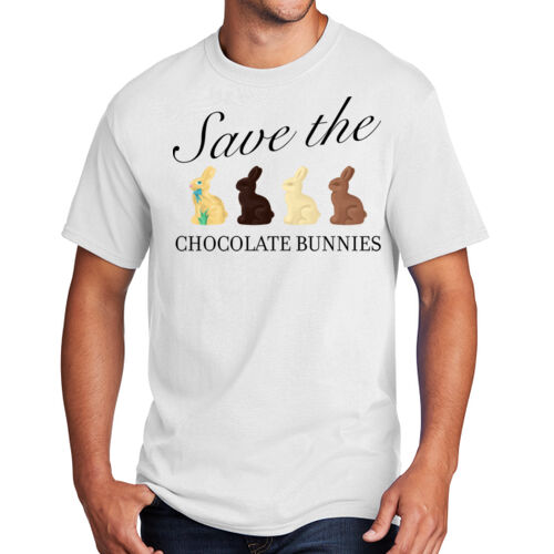 Save the Chocolate Bunnies - BSP DTG Core Cotton T-Shirt (6 min) Thumbnail