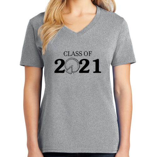 Graduation 2021 DTG Printed   - BSP Ladies Core Cotton V Neck Tee Thumbnail
