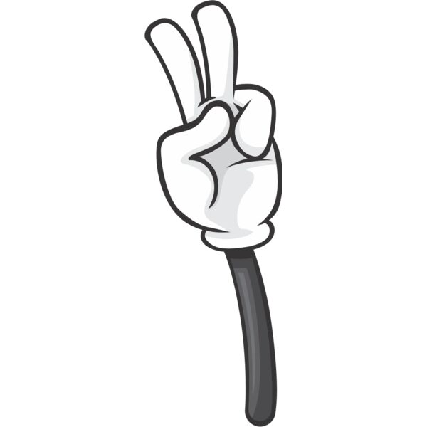 Cartoon Hand Peace Sign 1 Thumbnail